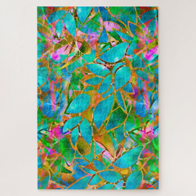 Puzzle Abstrakt verklebtes Glas (Vertikal)