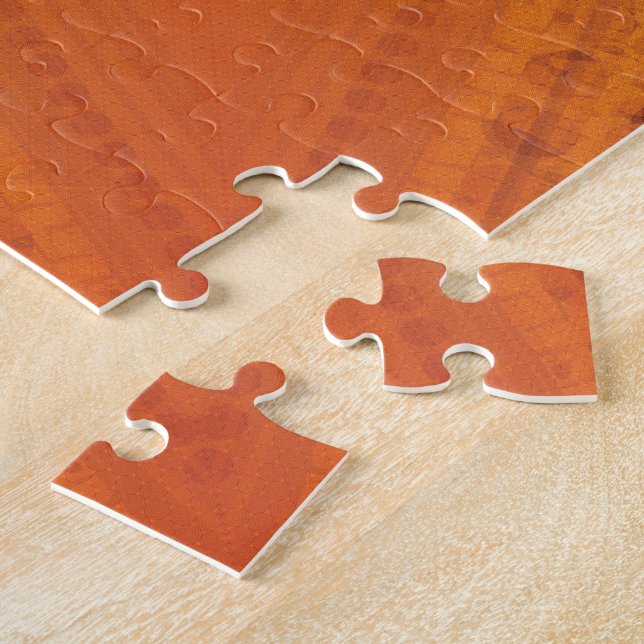 Puzzle Acceptation | Motif de Shibori rouge orange jaune (Côté)