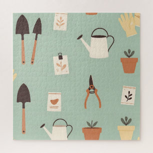 Puzzle Accessoires de jardinage botanique motif