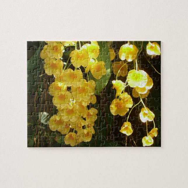 Puzzle Accrocher les orchidées jaunes Fleurs tropicales (Horizontal)