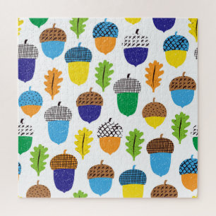 Puzzle Acorn Automne : Motif Vintage.