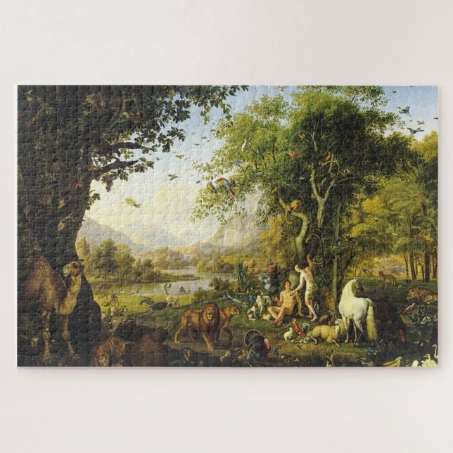 Puzzle Adam et Eve dans le paradis terrestre (Horizontal)