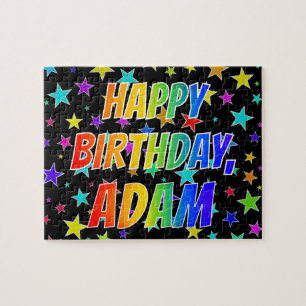 Puzzle "ADAM" Prénom, amusant "HEUREUX ANNIVERSAIRE"