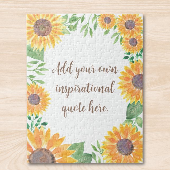 Puzzle Add Your inspirational Motivational Quote Floral (Créateur téléchargé)