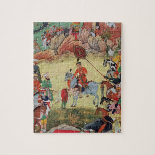 Puzzle Adham Khan rendant hommage à Akbar chez Sarangpur,