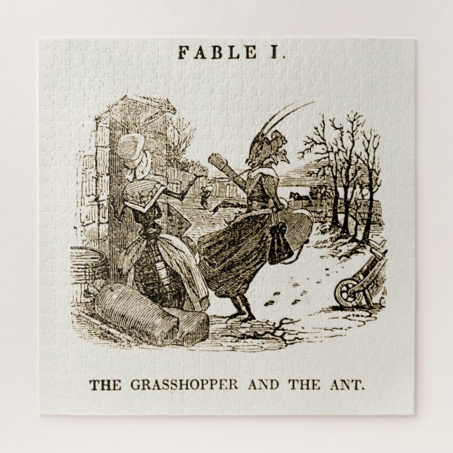 Puzzle Aesop's Fables: der Grasshopper und die Ame (Vertikal)