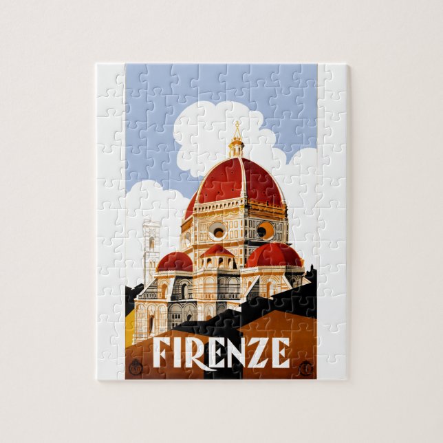 Puzzle Affiche 1930 de voyage de Florence Italie (Vertical)