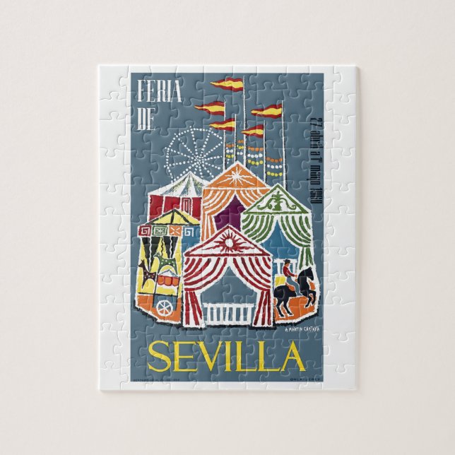 Puzzle Affiche 1960 de festival de l'Espagne Séville (Vertical)