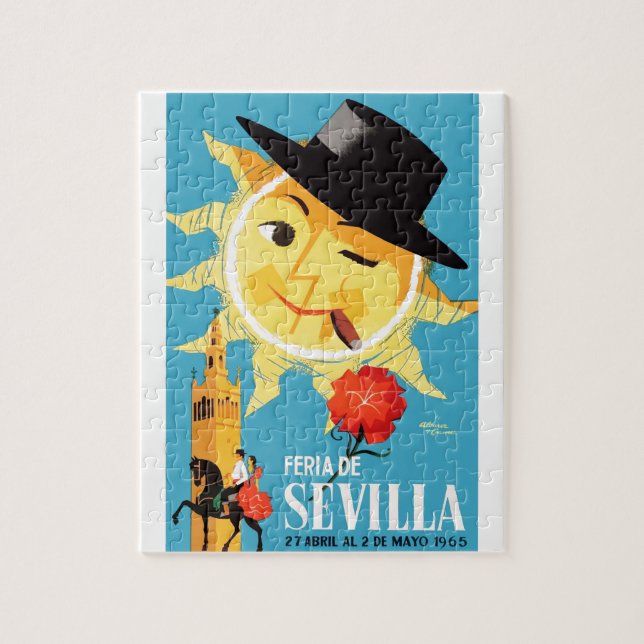 Puzzle Affiche 1965 juste de Séville Espagne avril (Vertical)