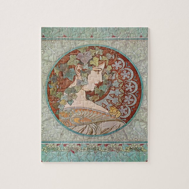 Puzzle Affiche Art Nouveau Alphonse Mucha Ivy Girl (Vertical)