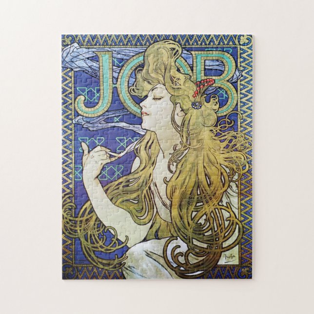 Puzzle Affiche Art nouveau par Alphonse Mucha - Job Girl (Vertical)