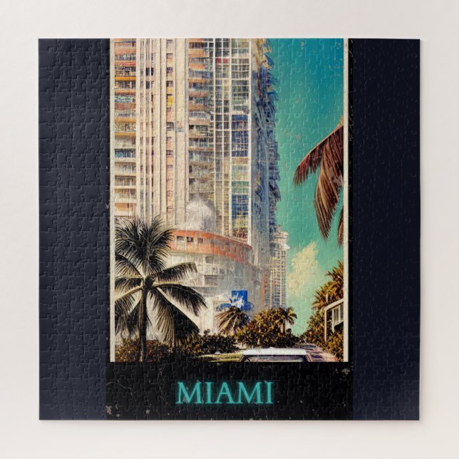 Puzzle Affiche de Miami (Vertical)