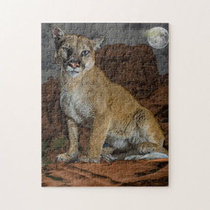 Puzzle affiche de montagne cougar