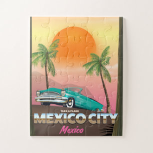 Puzzle Affiche de vacances à Mexico City, Mexique