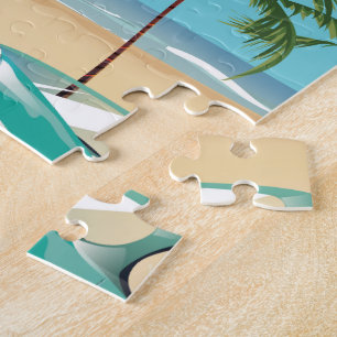 Puzzle Affiche de vacances rétro de Sainte-Lucie