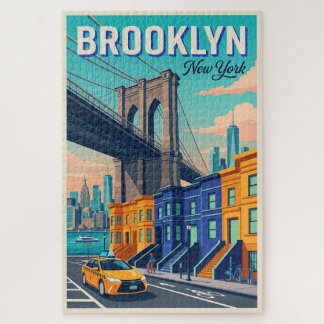 Puzzle Affiche de voyage à Brooklyn New York