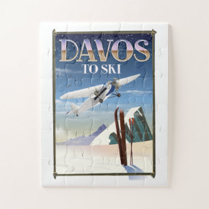 Puzzle Affiche de voyage à Davos Suisse