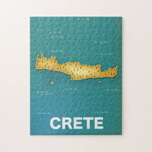 Puzzle Affiche de voyage carte de la Crète