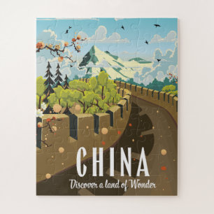 Puzzle Affiche de voyage de la Grande Muraille de Chine