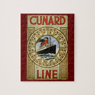 Puzzle Affiche de voyage de la ligne de croisière Cunard