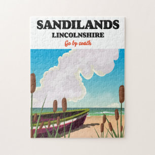 Puzzle Affiche de voyage de la plage de Sandilands Lincol