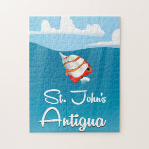 Puzzle Affiche de voyage de St. John's, Antigua-et-Barbud