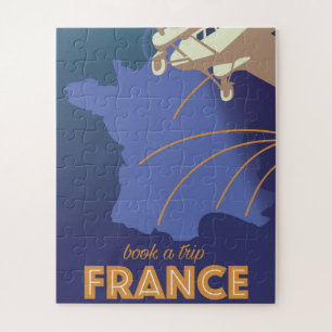 Puzzle Affiche de voyage de style vintage France