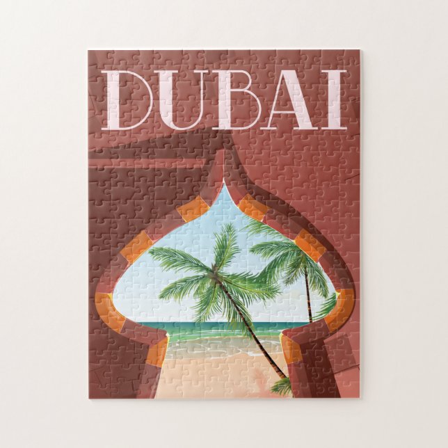 Puzzle Affiche de voyage du Palais de Dubaï (Vertical)