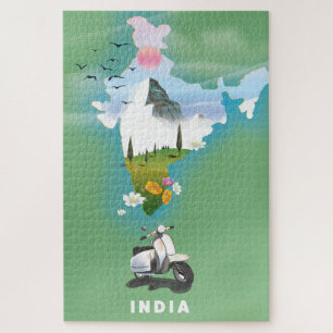 Puzzle Affiche de voyage en Inde