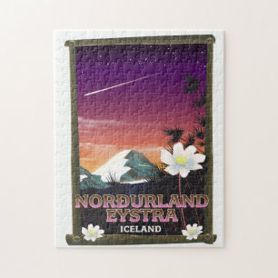 Puzzle Affiche de voyage en Norðurland eystra Islande