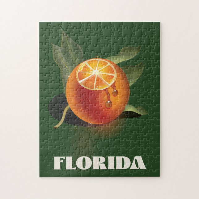 Puzzle Affiche de voyage Florida Orange (Vertical)