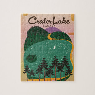 Puzzle Affiche de voyage lac de cratère Canada