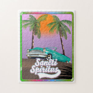 Puzzle affiche de voyage Sancti Spiritus Cuba.