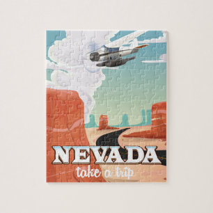 Puzzle Affiche de voyage vintage de l'État du Nevada