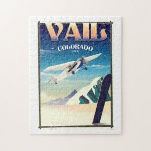 Puzzle Affiche de voyage vintage Vail Colorado
