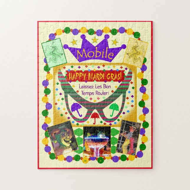 Puzzle Affiche heureuse 2016 de mardi gras (Vertical)