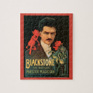 Puzzle Affiche vintage de magie, Grand magicien Blackston