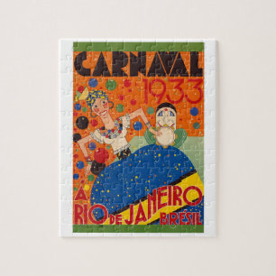 Puzzle Affiche vintage de voyage du monde du carnaval