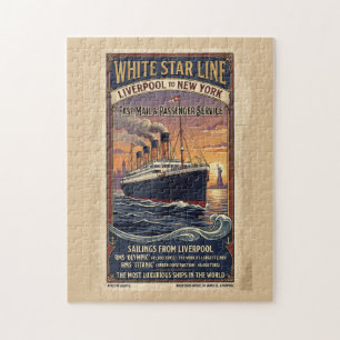 Puzzle Affiche vintage White Star Line Olympic & Titanic