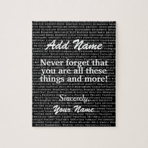 Puzzle Affirmation de mots positifs personnalisés Ajoute