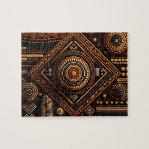 Puzzle Africain géométrique ethnique traditionnel motif