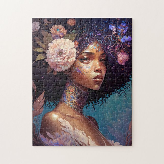Puzzle African American Black Goddess Queen Imaginaire Ar (Vertical)
