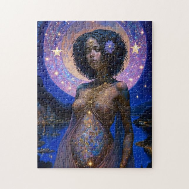 Puzzle African American Black Goddess Queen Imaginaire Ar (Vertical)
