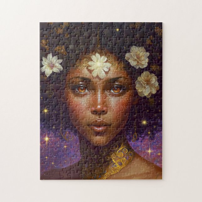 Puzzle African American Black Goddess Queen Imaginaire Ar (Vertical)
