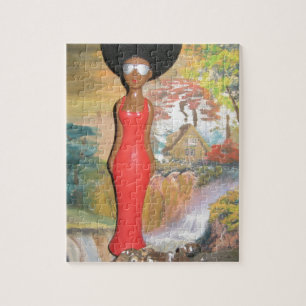 Puzzle Afro Glam : Une beauté intemporelle