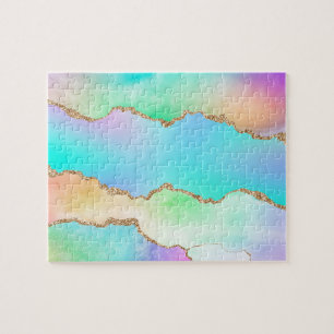 Puzzle Agate holographique   Iridescente Pastel Ombre Mar
