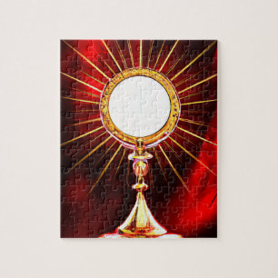 Puzzle AI Art Blessed Sacrament Host in a Monstrance 1