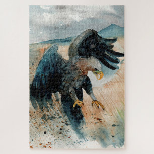 Puzzle aigle aquarelle
