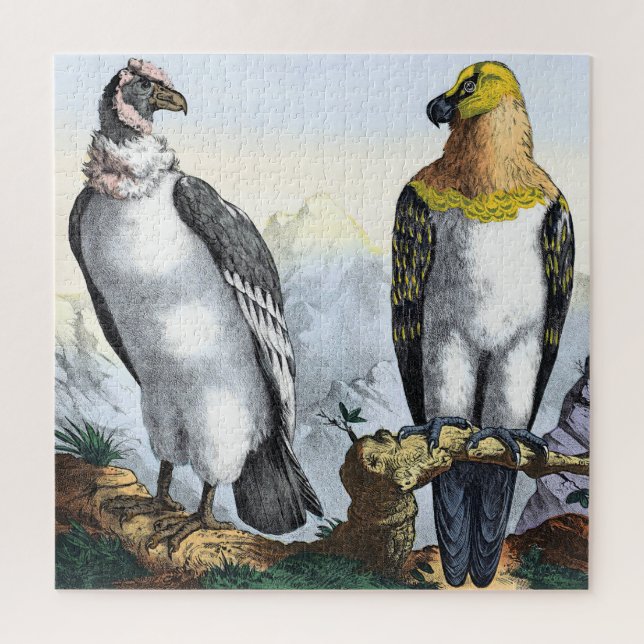 Puzzle Aigle jaune blanc gris (Vertical)