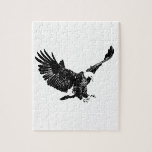 Puzzle Aigle noir et blanc